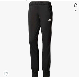 New Adidas Women's Designed 2 Move Cuff Pants 3 stripes black & white size small